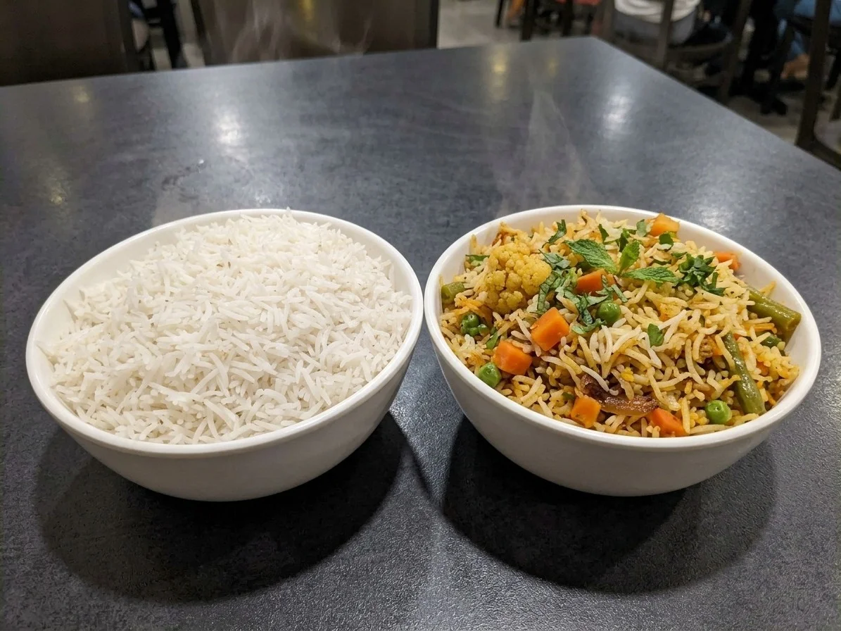 Steamed Basmati Rice Bowl / Biryani Rice