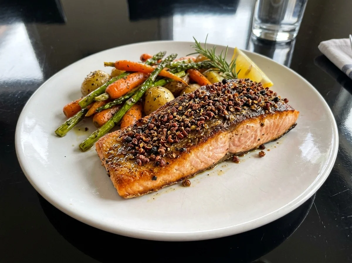 Himalayan Timur-Crusted Atlantic Salmon